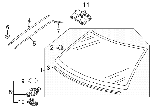 2022 Volkswagen Jetta Glass, Reveal Moldings