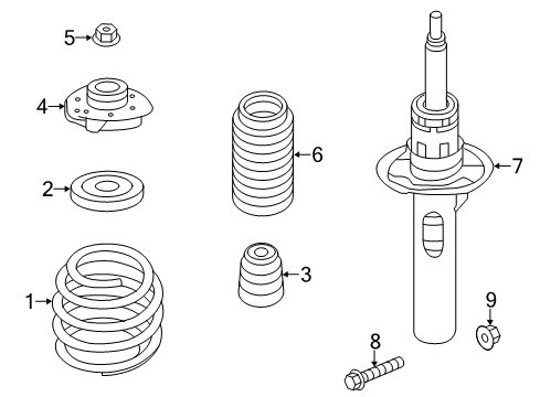 2017 Volkswagen Jetta Struts & Components - Front