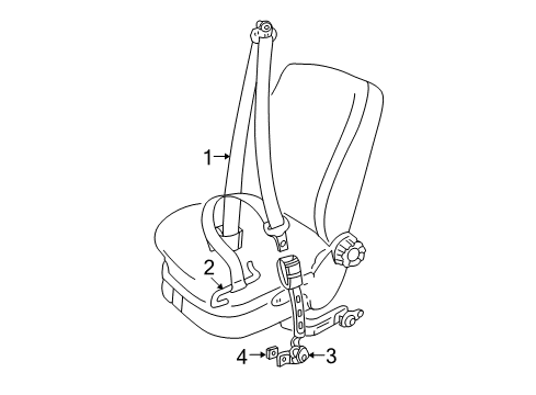 2005 Volkswagen Beetle Seat Belt