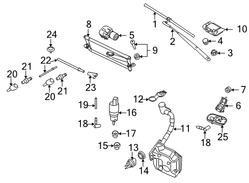 2008 Volkswagen Jetta Wiper & Washer Components