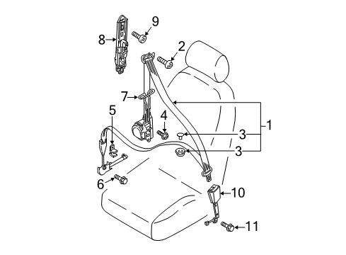 2024 Volkswagen Atlas Front Seat Belts