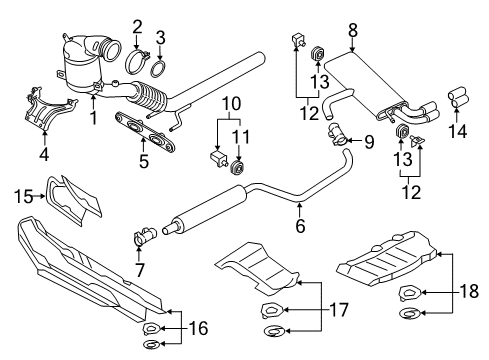 2015 Volkswagen Golf Muffler Diagram for 5GM-253-609-B