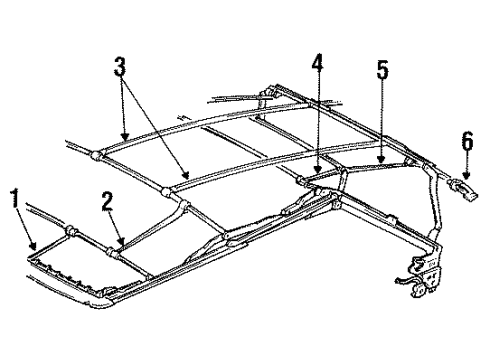 1992 Volkswagen Cabriolet Frame & Components - Convertible Top