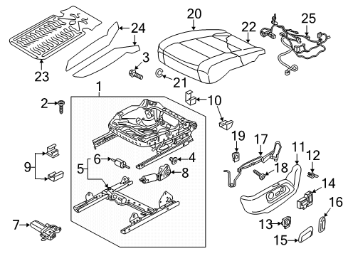 2020 Volkswagen Tiguan Front Seat Components