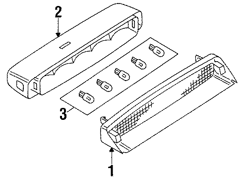 1999 Volkswagen Jetta High Mount Lamps