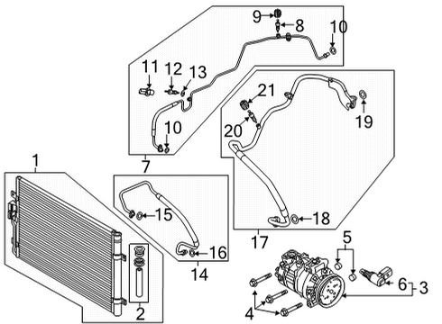 2021 Volkswagen Atlas Cross Sport Compressor Diagram for 7N0-816-803-E