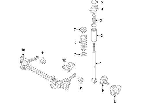 2022 Volkswagen Jetta Rear Axle, Suspension Components