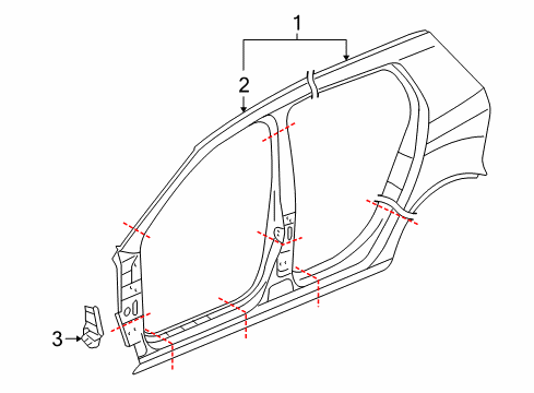 2013 Volkswagen Golf R Aperture Panel, Uniside