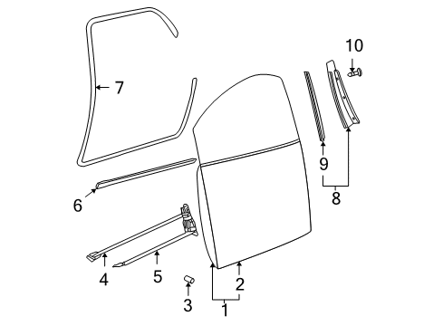 2005 Volkswagen Beetle Door & Components, Exterior Trim