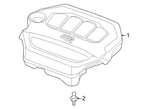 2022 Volkswagen Golf R Engine Appearance Cover