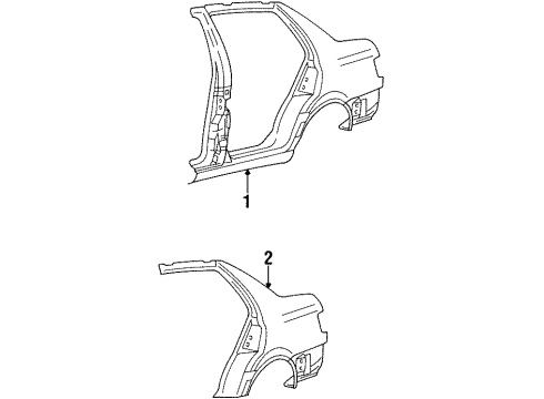 1999 Volkswagen Jetta Quarter Panel & Components