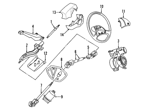 1995 Volkswagen EuroVan Ignition Switch Diagram for 701-905-851-A