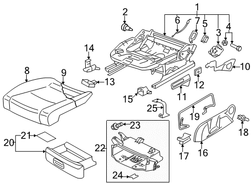 2011 Volkswagen GTI Front Seat Components