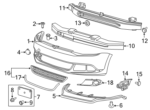 2013 Volkswagen Jetta Front Bumper