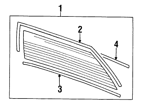 1999 Volkswagen Jetta Back Glass