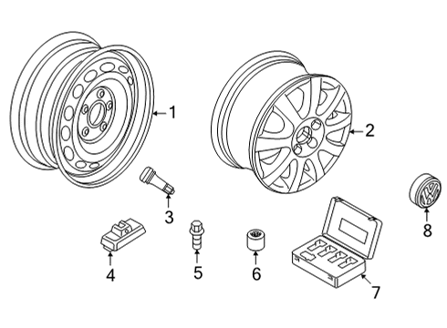 2024 Volkswagen Taos Wheels, Covers & Trim
