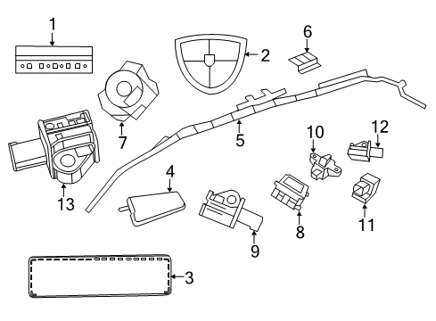 2012 Volkswagen Routan Air Bag Components
