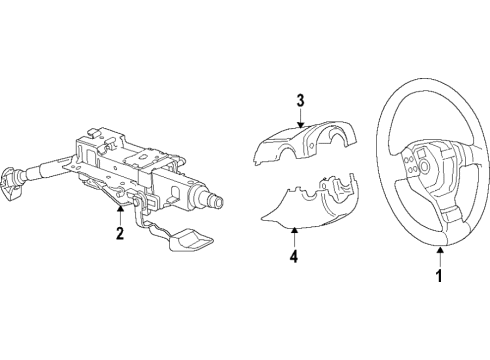 2023 Volkswagen Jetta Steering Column & Wheel, Steering Gear & Linkage Diagram 1