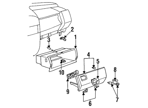 1994 Volkswagen Jetta Glove Box