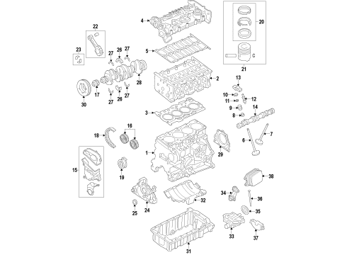 2013 Volkswagen Jetta Front Cover Diagram for 04E-109-108-F