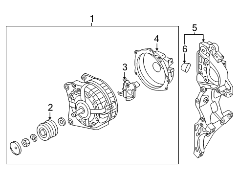2015 Volkswagen Jetta Alternator Diagram for 04B-903-023-A