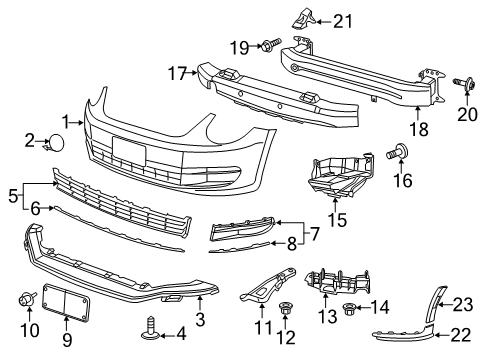 2016 Volkswagen Beetle Front Bumper