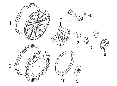 2018 Volkswagen Beetle Wheels, Covers & Trim