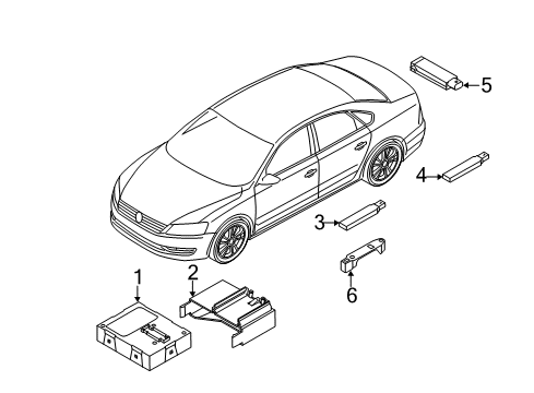 2019 Volkswagen Passat Keyless Entry Components
