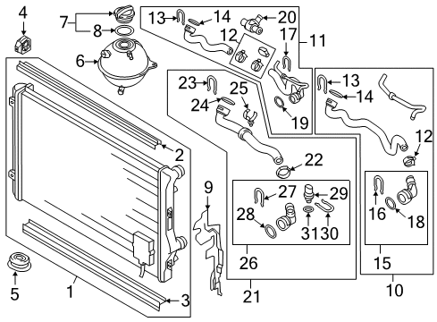 2013 Volkswagen Jetta Radiator & Components