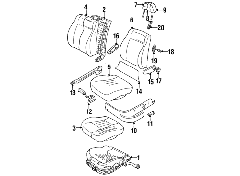 1999 Volkswagen Jetta Front Seat Components