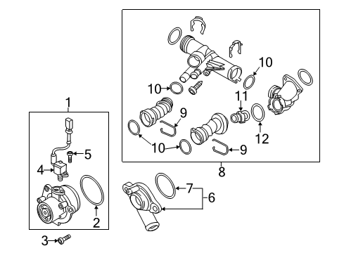 2015 Volkswagen Golf SportWagen Water Pump
