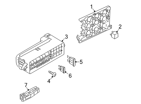 2010 Volkswagen Tiguan Fuse Box Diagram for 1T1-937-615-B