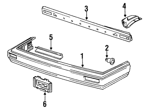 1985 Volkswagen Golf Bumper Cover Diagram for 176-807-217-F