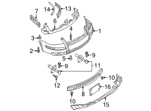 2002 Volkswagen Passat Front Bumper