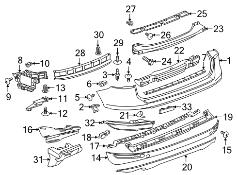 2014 Volkswagen Touareg Rear Bumper Diagram 3