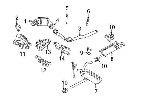 2002 Volkswagen Passat Exhaust Components