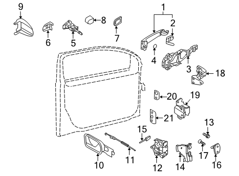 2007 Volkswagen GTI Window Regulator Diagram for 1K3-837-461-B