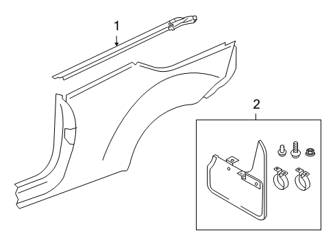 2016 Volkswagen Eos Exterior Trim - Quarter Panel
