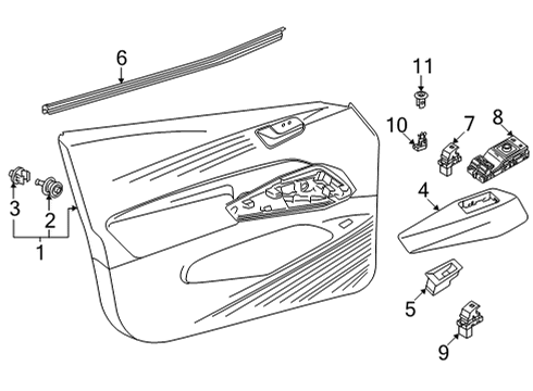 2022 Volkswagen ID.4 Armrest Diagram for 11B-867-198-A-041