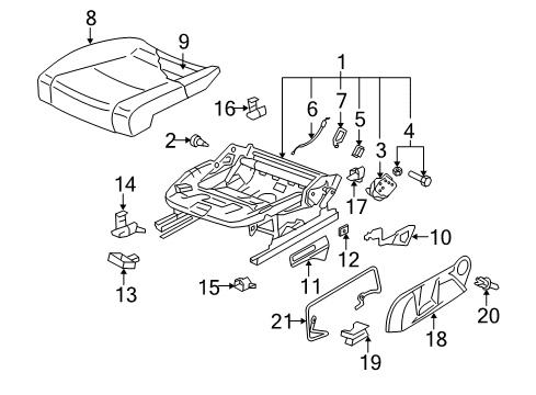 2006 Volkswagen Rabbit Front Seat Components