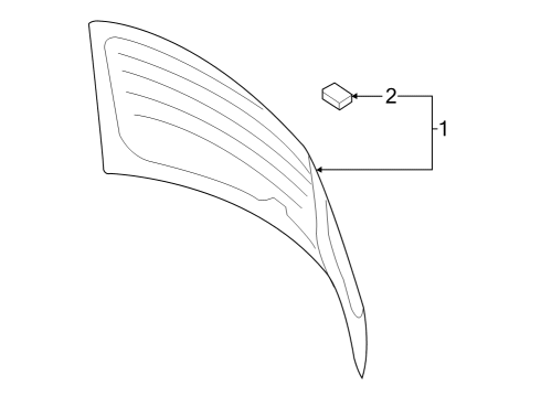 2022 Volkswagen Golf R Glass - Lift Gate