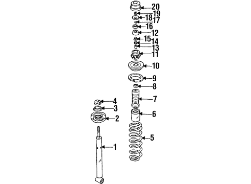 1999 Volkswagen Golf Spring Seat Diagram for 191-512-113