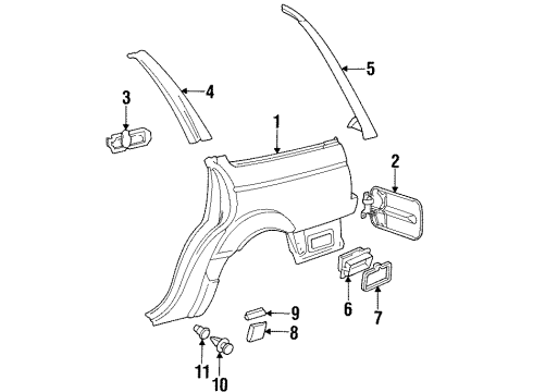 1995 Volkswagen Passat Quarter Panel & Components, Exterior Trim