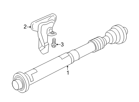 2015 Volkswagen Touareg Drive Shaft - Front