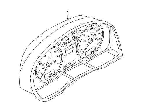 2002 Volkswagen EuroVan Cluster Panel
