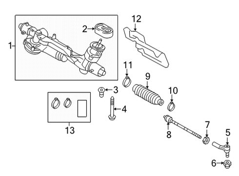 2020 Volkswagen Golf Steering Column & Wheel, Steering Gear & Linkage Diagram 3