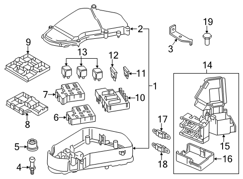 2017 Volkswagen Touareg Relay Plate Diagram for 7L0-937-503-D