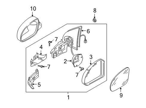 2013 Volkswagen Jetta Outside Mirrors