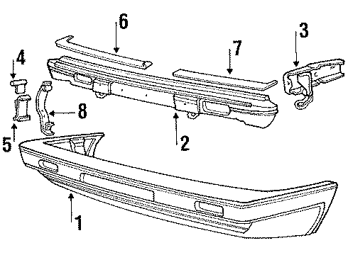 1988 Volkswagen Fox Front Bumper