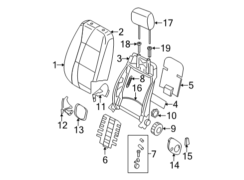 2008 Volkswagen Passat Front Seat Components